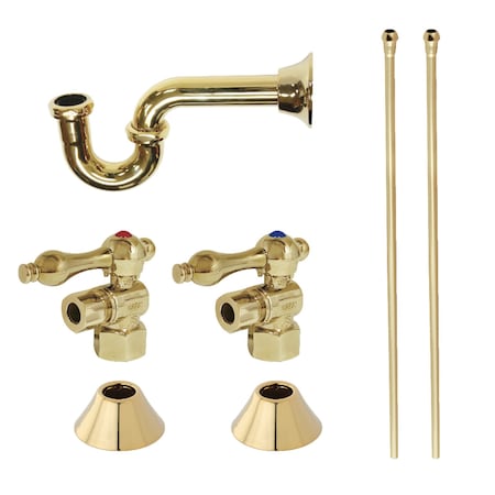 Kingston Brass CC43102LKB30 Traditional Plumbing Sink Trim Kit W/P-Trap, Brass CC43102LKB30